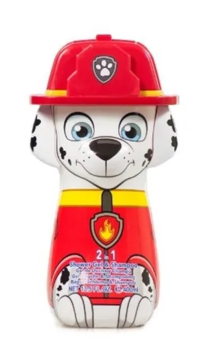 Air-Val International Paw Patrol, Marshall, Shower Gel & Shampoo for Kids 2 in 1 (Psi Patrol, Żel pod prysznic i szampon dla dzieci 2w1)
