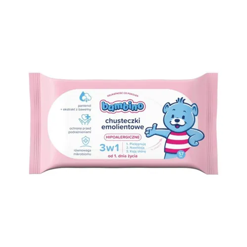 Bambino Chusteczki emolientowe 3w1