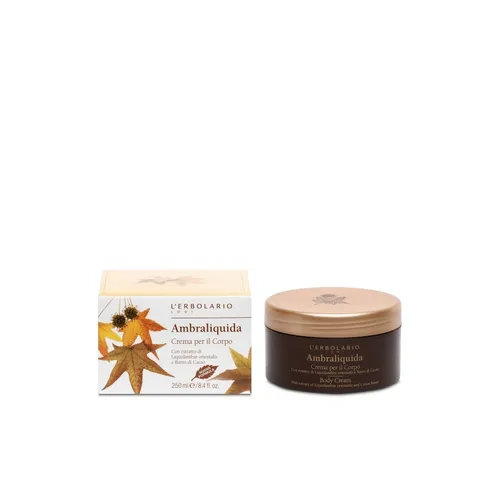 L'Erbolario Liquid Amber,  Body Cream (Płynny Bursztyn, Perfumowany krem do ciała)