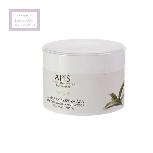 Apis Professional Line, Acne - Stop, Maska oczyszczająca z błotem z Morza Martwego i zieloną herbatą