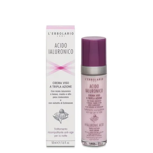 L'Erbolario Acido Ialuronico, Night Cream (Krem na noc przeciw oznakom starzenia)