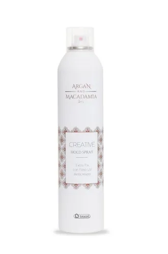 Biacre Creative, Argan & Macadamia Oil, Extra Fix Hold Spray (Elastyczny lakier do włosów)