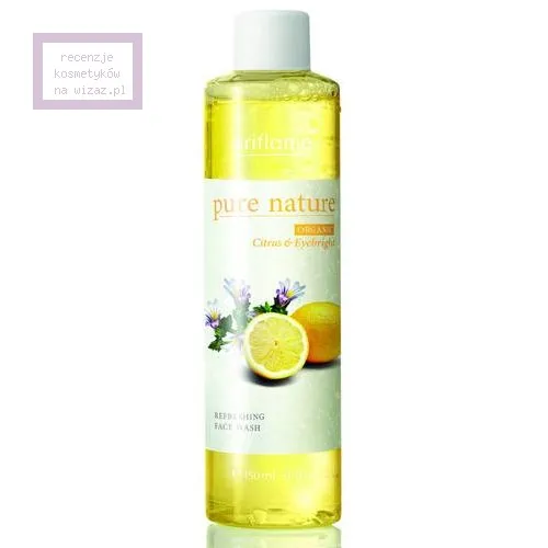Oriflame Pure Nature, Organic Citrus & Eyebright Refreshing Face Wash (Odświeżający żel do mycia twarzy z ekstraktami z cytryny i świetlika)