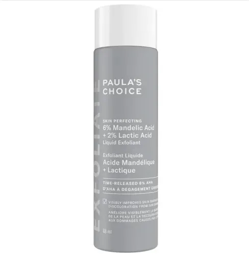 Paula's Choice Exfoliate, Skin Perfecting, 6% Mandelic Acid+2% Lactic Acid, Liquid Exfoliant (Złuszczający płyn do twarzy z kwasem migdałowym i mlekowym)