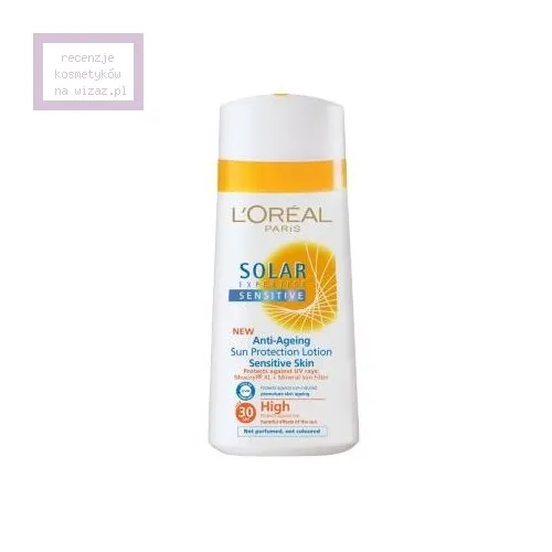 L'Oreal Paris Solar Expertise Sensitive, Anty-Ageing Sun Protection Lotion SPF 30 (Mleczko do ciała przeciwdziałające fotostarzeniu - wysoka ochrona)