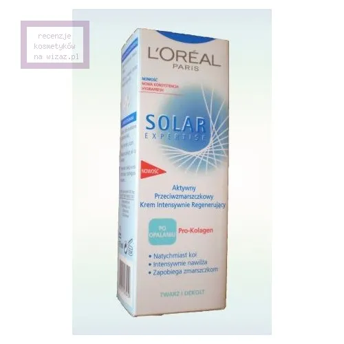 L'Oreal Paris Solar Expertise, Active Anti-Rides Soin Reparateur Intense (Aktywny przeciwzmarszczkowy krem intensywnie regenerujący)