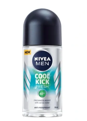 Nivea Men,Cool Fresh Kick, Anti-perspirant Roll-on 48h (Antyperspirant w kulce) - 1