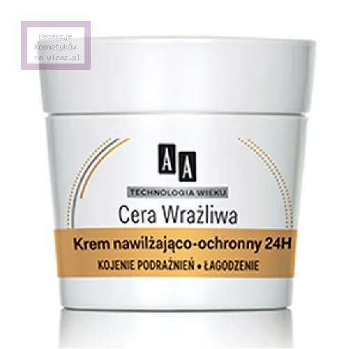 AA Technologia Wieku, Cera Wrażliwa, Krem nawilżająco - ochronny 24H