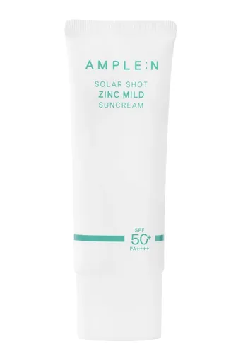 Ample:N Solar Shot, Zinc Mild Suncream SPF50+ PA++++ (Kojący krem do twarzy SPF50+PA++++)