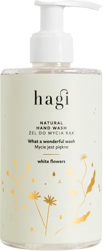 Hagi Mycie Jest Piękne, Białe Kwiaty, Naturalny żel do mycia rąk