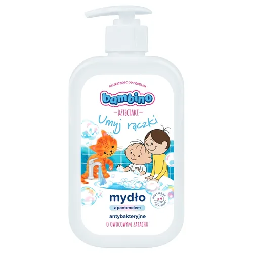 Bambino Dzieciaczki, Umyj rączki, Antybakteryjne mydło w płynie o owocowym zapachu