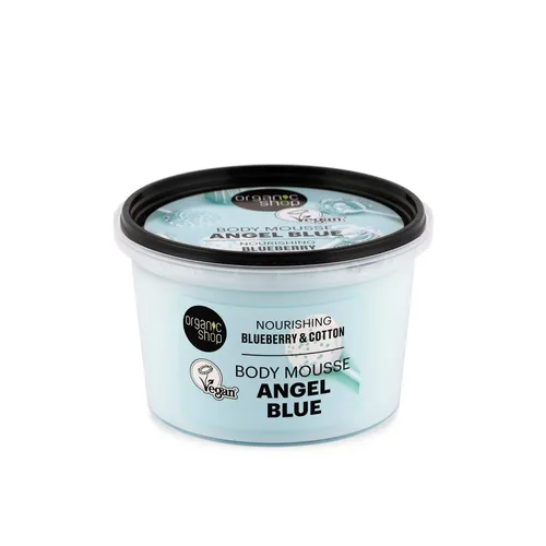 Organic Shop Nourishing Blueberry & Cotton, Angel Blue, Body Mousse (Nawilżający mus do ciała)