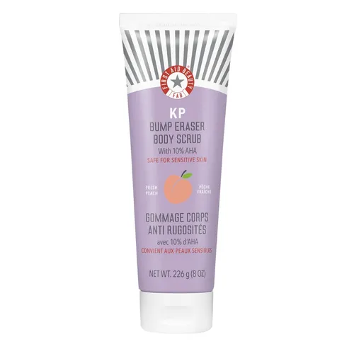 First Aid Beauty KP Bump Eraser Body Scrub with 10% AHA, Fresh Peach (Brzoskwinia, Peeling do ciała z kwasami AHA)