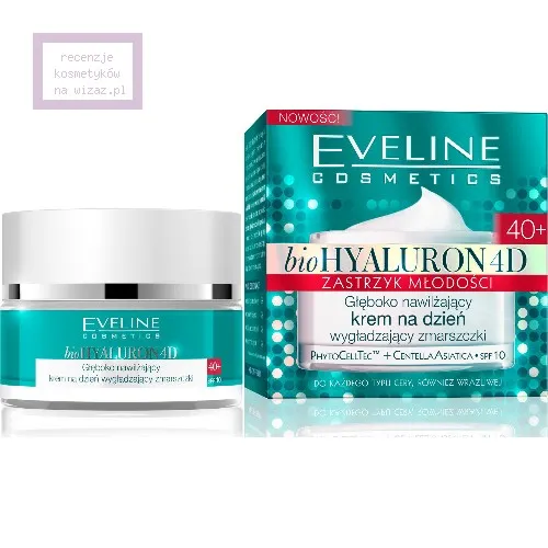 Eveline Cosmetics Bio Hyaluron 4D, Przeciwzmarszczkowy krem na dzień 40+ `Zastrzyk młodości`