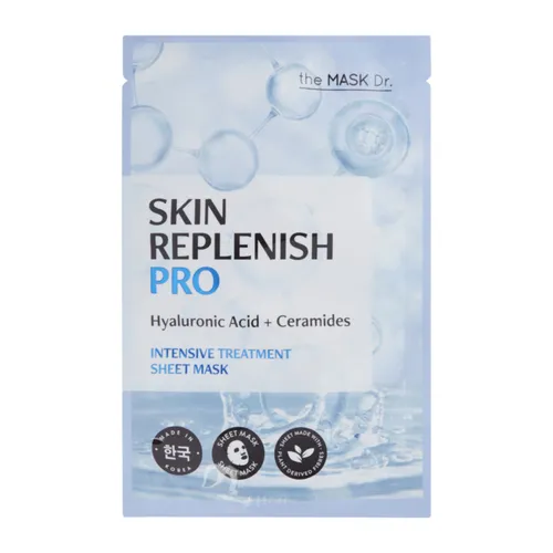 Action The Mask Dr., Skin Replenish Pro, Hyaluronic Acid + Ceramides, Face Sheet Mask (Maska w płachcie z kwasem hialuronowym i ceramidami)