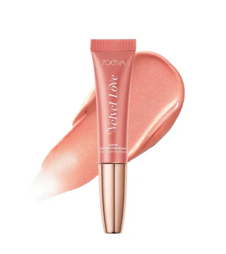 Zoeva Velvet Love, Liquid Highlighting Blush (Rozświetlający róż w płynie)