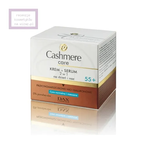 Cashmere Care 55+, Krem + serum 2 w 1 na dzień i na noc do cery normalnej i mieszanej