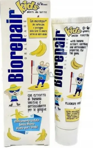 BioRepair Kids, Banana Toothpaste (Banan, Pasta do zębów dla dzieci 0-6)