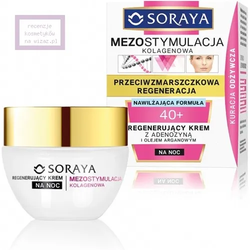 Soraya Mezostymulacja 40+, Krem regenerujący na noc z Adenozyną i olejem arganowym