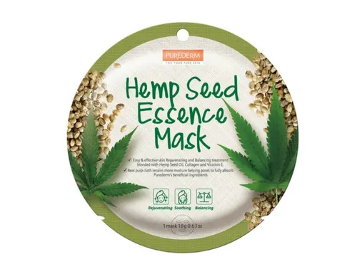 Purederm Hemp Seed ,Essence Mask (Konopie, Maseczka do twarzy w płachcie)