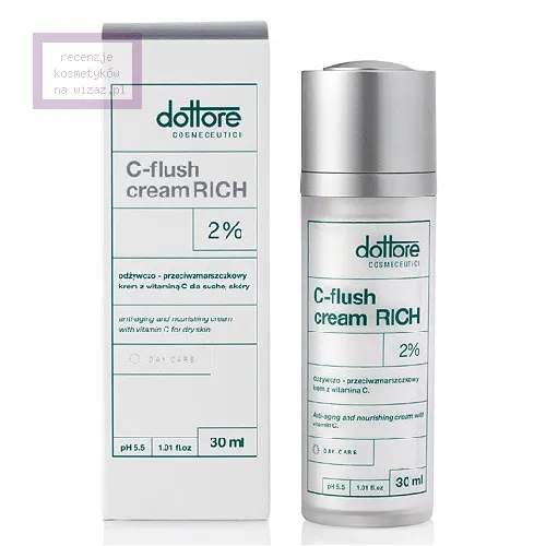 Dottore Cosmeceutici C - Flush Cream Rich 2% (Odżywczo - przeciwzmarszczkowy krem z witaminą C dla suchej skóry)