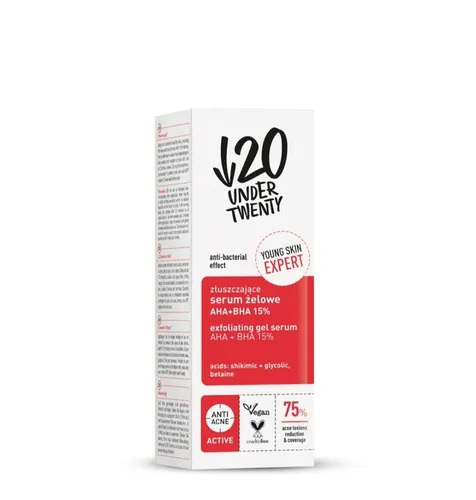 Under Twenty Złuszczające serum żelowe AHA+BHA 15%
