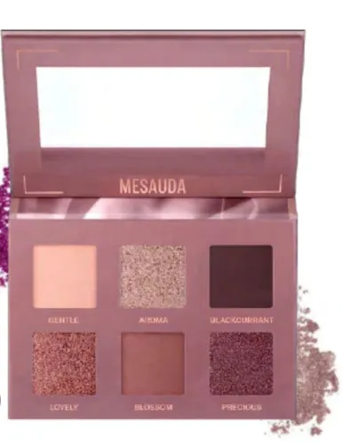 Mesauda Milano Bare Harmony, Tender Mauve, Eyeshadow Palette (Paletka 6 cieni do powiek)