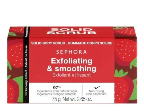 Sephora Collection, Exfoliating & Smoothing, Solid Body Scrub (Oczyszczająco-złuszczający peeling do ciała w kostce)