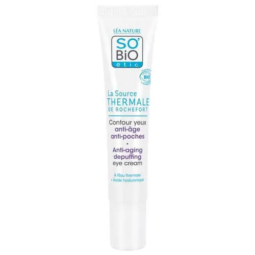 SO'BiO Etic La Source Thermale, Anti-Aging Depuffing Eye Cream (Wygładzający żel pod oczy)