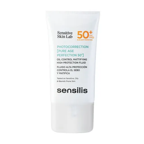 Sensilis Photocorrection Pure Age Perfection SPF50+ (Matujący fluid do twarzy regulujący wydzielanie sebum)