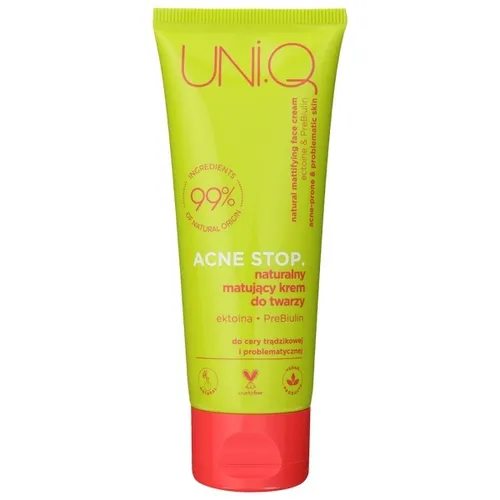Uni.Q Acne Stop, Naturalny matujący krem do twarzy