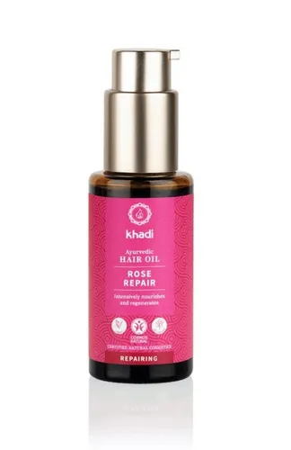 Khadi Rose Repair, Hair Oil (Odżywczy różany olejek do włosów)