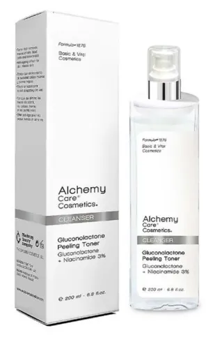 Alchemy Care Cosmetics Cleanser, Gluconolactone Peeling Toner (Złuszczający tonik peelingujący do twarzy)