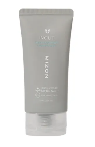 Mizon INOUT, Daily Soothing Sunscreen SPF50+ PA++++ (Łagodzący krem do twarzy z filtrem SPF50+ PA++++)