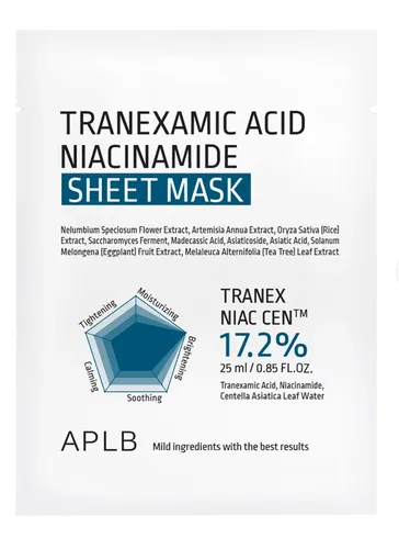 APLB Tranexamic Acid Niacinamide Sheet Mask (Rozjaśniająco-nawilżająca maska w płachcie do twarzy)