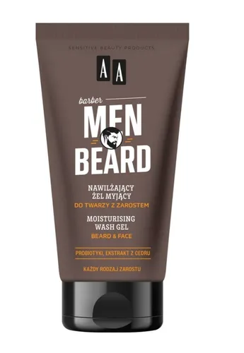 AA Men Beard, Nawilżający żel myjący do twarzy z zarostem