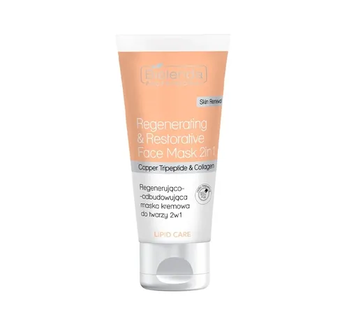 Bielenda Professional Lipid Care, Regenerating & Restorative Face Mask 2in1 (Regenerująco-odbudowująca kremowa maska do twarzy 2w1)