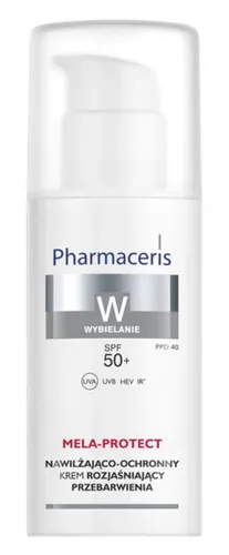 Pharmaceris W, Mela-Protect, nawilżająco-ochronny krem rozjaśniający przebarwienia SPF 50+