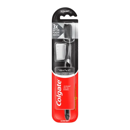 Colgate Slim Soft Charcoal, Ultra Soft (Szczoteczka do zębów, Bardzo Miękka)