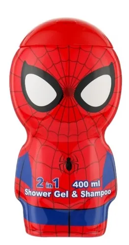 Air-Val International Spiderman, Shower Gel & Shampoo for Kids 2 in 1 (Spiederman, Żel pod prysznic i szampon dla dzieci 2w1)