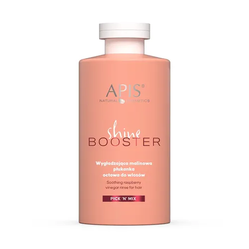 Apis Pick'N'Mix, Shine Booster, Wygładzająca malinowa płukanka octowa do włosów