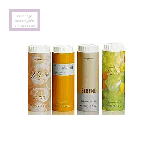 Oriflame Woman Body Talk Delice, Midsummer, Serene, Volare (Perfumowane talki do ciała dla pań)