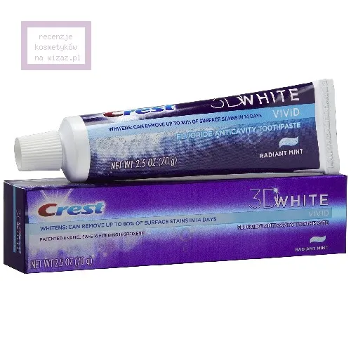 Crest 3D White Vivid Fluoride Anticavity Toothpaste Radiant Mint (Pasta wybielająca do zębów)