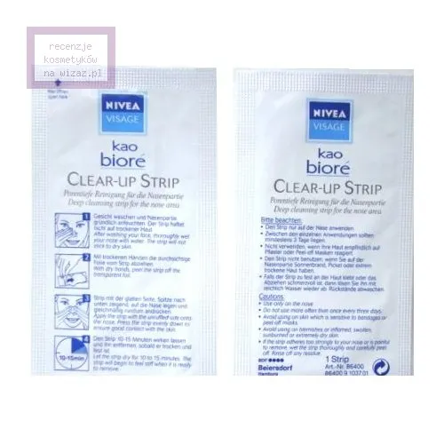 Nivea Visage, Kao Biore, Soft Clear-up Strip (Plastry oczyszczające  nos)