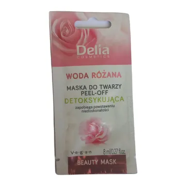 Delia Beauty Mask, Woda Różana, Detoksytująca maska peel-off do twarzy