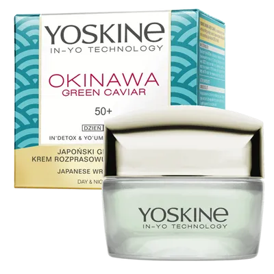 Yoskine Okinawa Green Caviar Japoński Glow-Lifting, Luksusowy krem rozprasowujący zmarszczki 50+