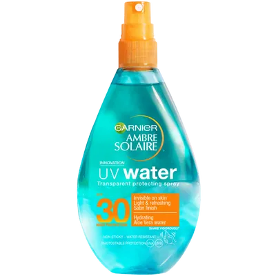 Garnier Ambre Solaire, UV Water  Transparent Protecting Spray SPF 30 (Spray ochronny o lekkiej formule)