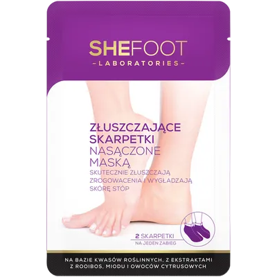SheFoot Złuszczające skarpetki nasączone maską