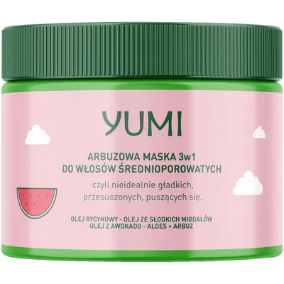 Yumi Arbuzowa maska do włosów średnioporowatych
