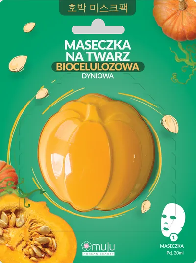 Muju Biocelulozowa maseczka do twarzy dyniowa